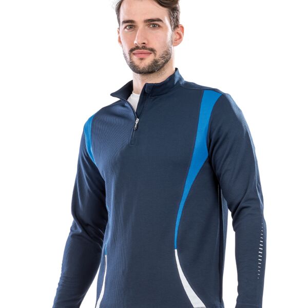 Spiro Unisex Zip Neck Trial Training Top Thumbnail